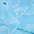 Tissu de broderie en popeline 100% coton pour les femmes chemises